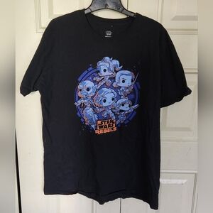 Funko Star Wars Rebels Black Graphic Tee Size Large